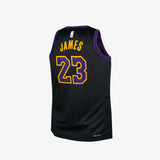 LeBron James Los Angeles Lakers 2025-2026 City Edition Kids Swingman Jersey - Black