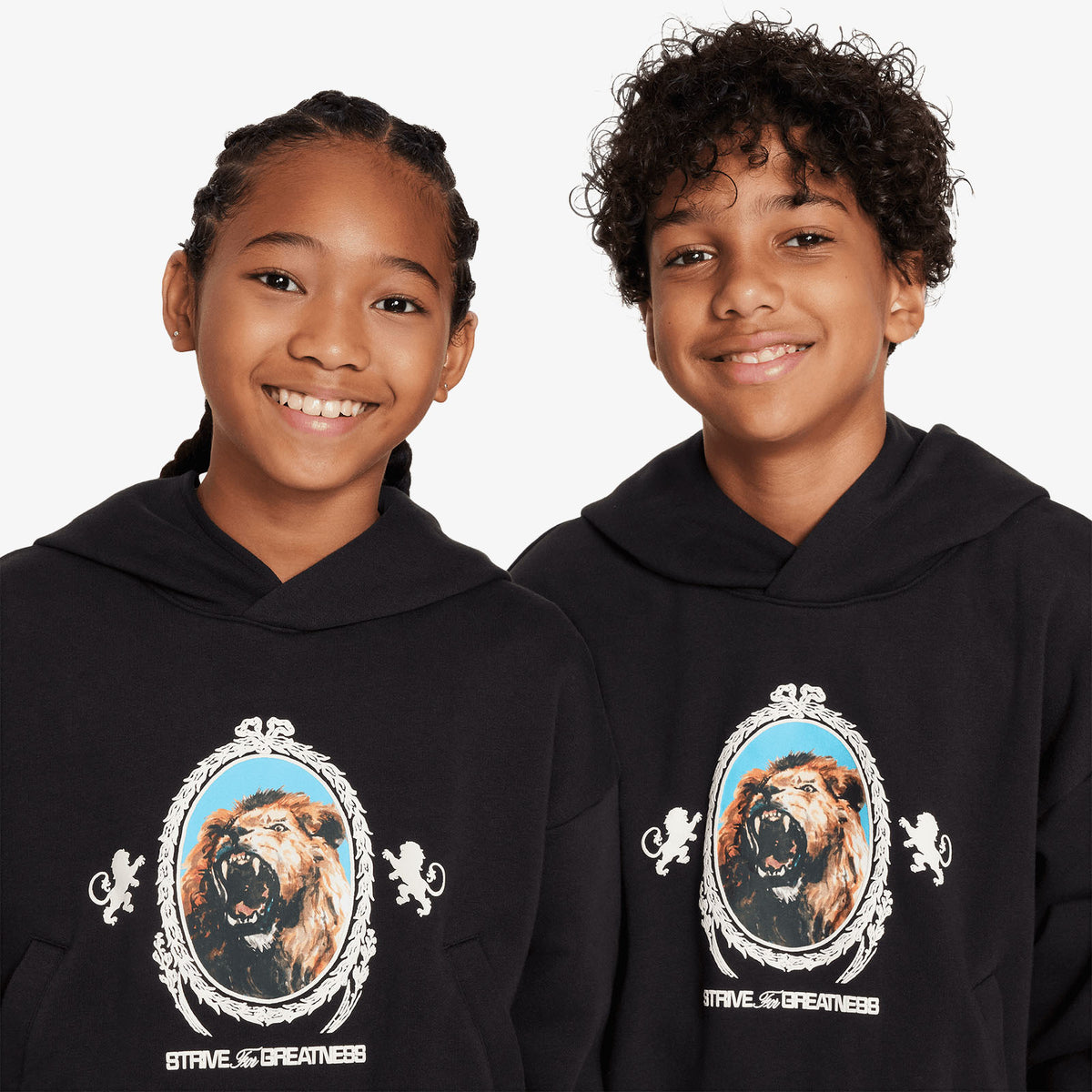 LeBron Strive For Greatness Lion Youth Fleece Hoodie Black