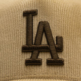 Los Angeles 9Forty Camel Cord A-Frame Snapback - Beige