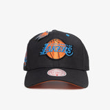 Los Angeles Lakers Double Team Pro Crown Snapback - Black