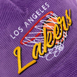Los Angeles Lakers Nothing But Net Corduroy Deadstock Snapback - Purple
