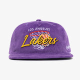 Los Angeles Lakers Nothing But Net Corduroy Deadstock Snapback - Purple