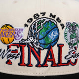 Los Angeles Lakers vs Boston Celtics 1998 Final Deadstock Snapback - White Cream/Black