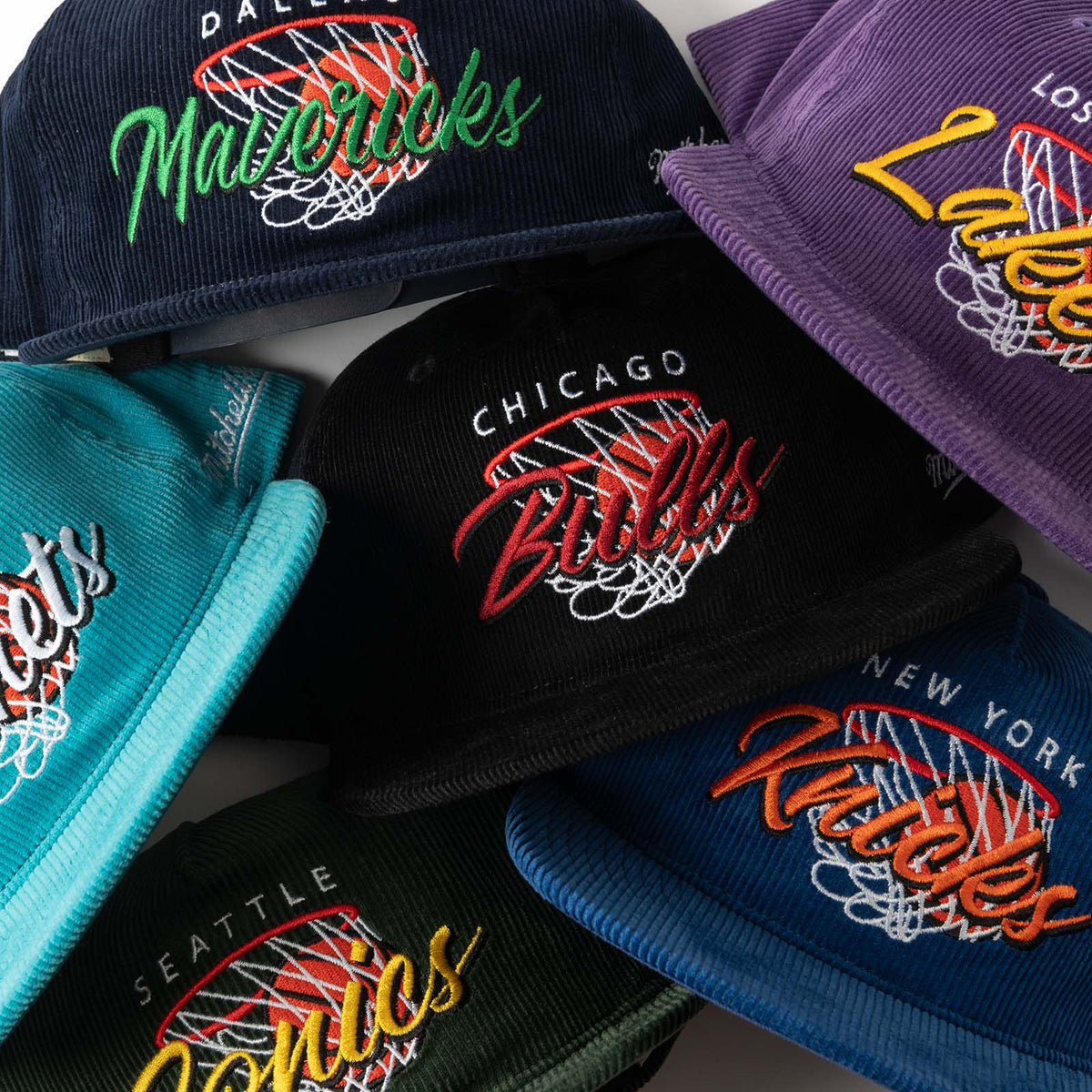 Seattle Supersonics Nothing But Net Corduroy Deadstock Snapback - Green