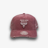 Chicago Bulls Distressed Origins Snapback - Washed Red