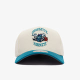 Charlotte Hornets Pro Pinch Snapback - White Cream/Teal