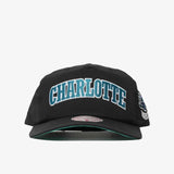 Charlotte Hornets Nylon Stacked Origins Snapback - Black
