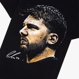 Luka Doncic NBA Big Head T-Shirt - Faded Black