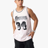 Shaquille O'Neal 1996-97 L.A Lakers Champs Swingman Jersey - Corsage Pink