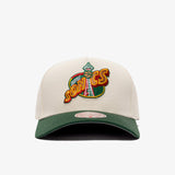 Seattle Supersonics Pro Pinch Snapback - White Cream/Green
