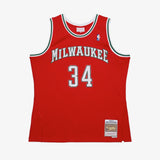 Giannis Antetokounmpo Milwaukee Bucks 13-14 HWC Swingman Jersey - Red