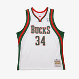 Giannis Antetokounmpo Milwaukee Bucks 13-14 HWC Swingman Jersey - White