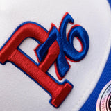 Philadelphia 76ers Vintage Letter Snapback - White/Cream/Blue