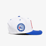 Philadelphia 76ers Vintage Letter Snapback - White/Cream/Blue