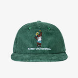 Market Invitational 5 Panel Corduroy Cap - Green