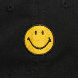 Smiley Badge 6 Panel Cap - Black
