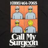 Smiley Call My Surgeon T-Shirt - Black