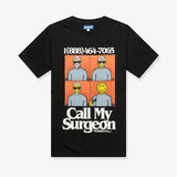 Smiley Call My Surgeon T-Shirt - Black