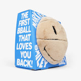 Smiley Sherpa Basketball Pillow - Sand