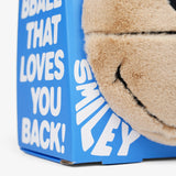 Smiley Sherpa Basketball Pillow - Sand