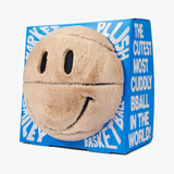 Smiley Sherpa Basketball Pillow - Sand