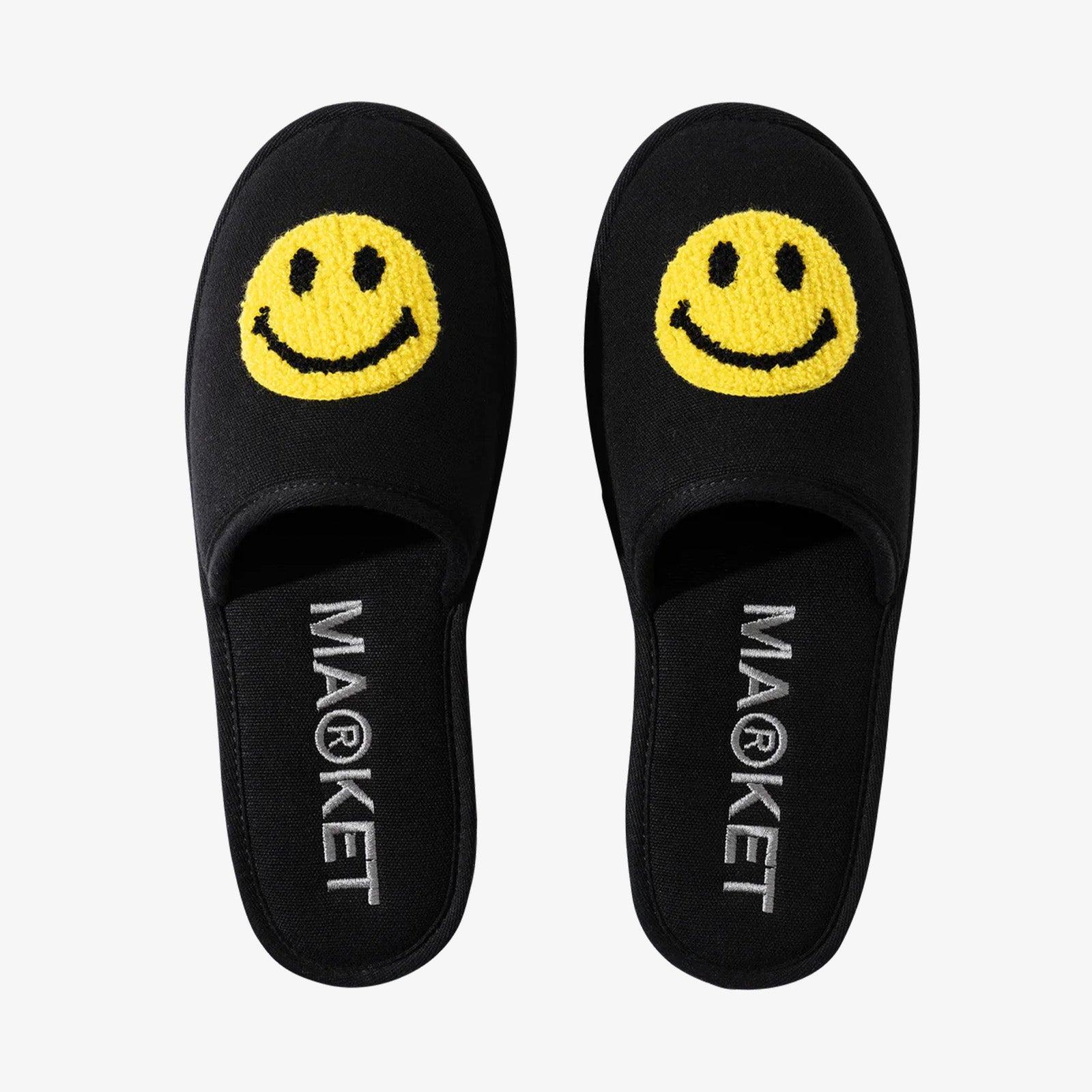 Smiley Upside Down Hotel Slipper Black Throwback