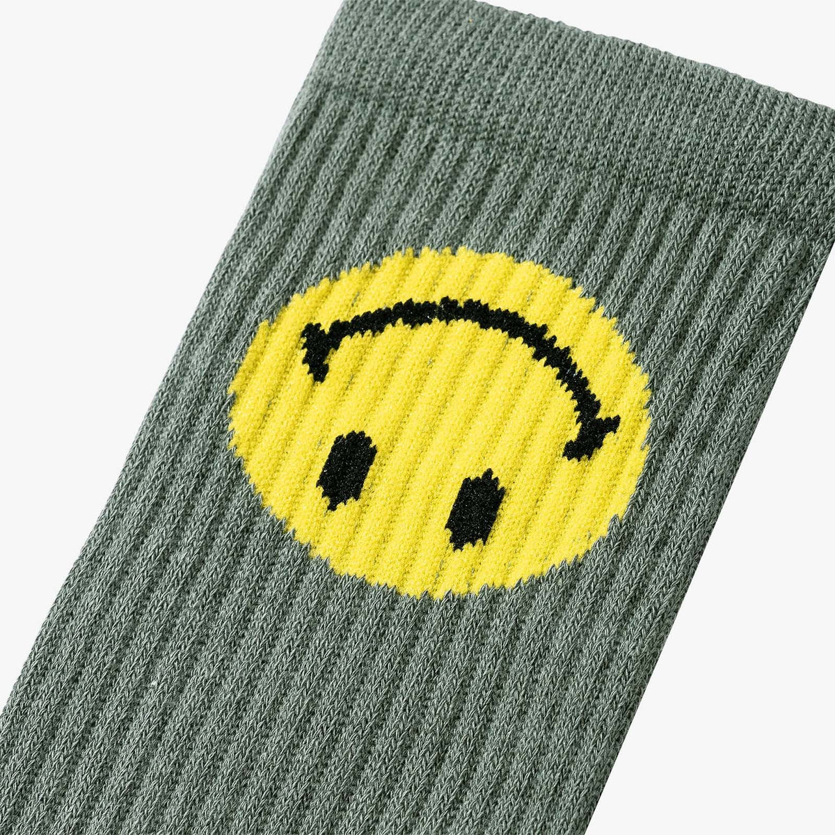 Smiley Upside Down Socks - Sage