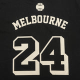 Melbourne 24 Name & Number Oversized T-Shirt - Washed Black