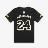 Melbourne 24 Name & Number Oversized T-Shirt - Washed Black