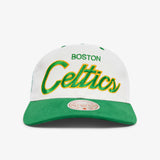 Boston Celtics Team Script Deadstock Snapback - Off White