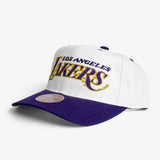 Los Angeles Lakers Team Script Deadstock Snapback - Off White