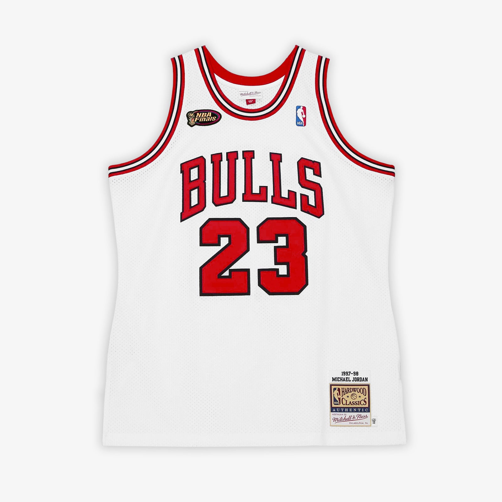 Michael Jordan Chicago Bulls 1997-98 Finals Authentic Hardwood Classic Jersey - White