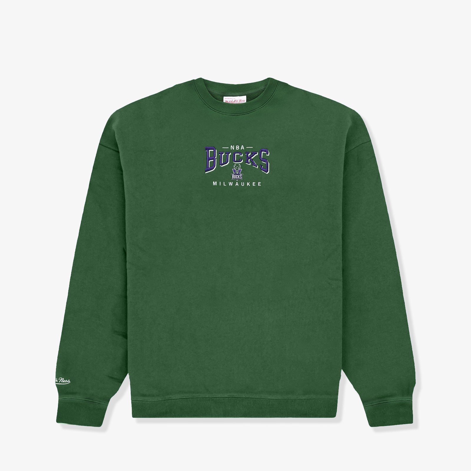 Milwaukee Bucks Archway Crew Sweatshirt - Green - Throwback