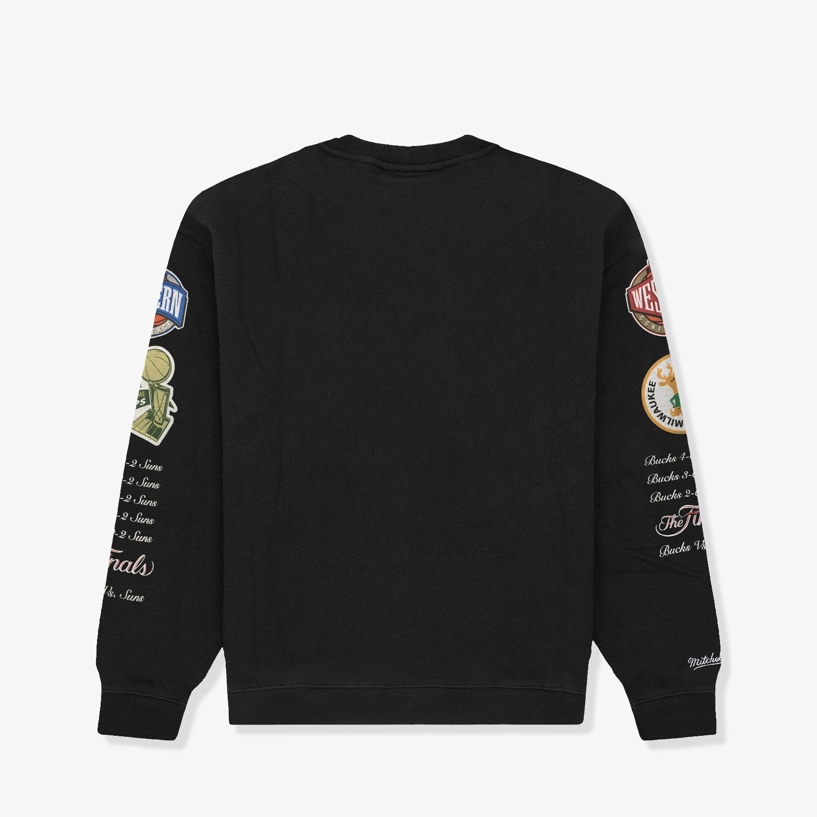 Milwaukee Bucks Conference Crew Sweatshirt - Black - Throwback