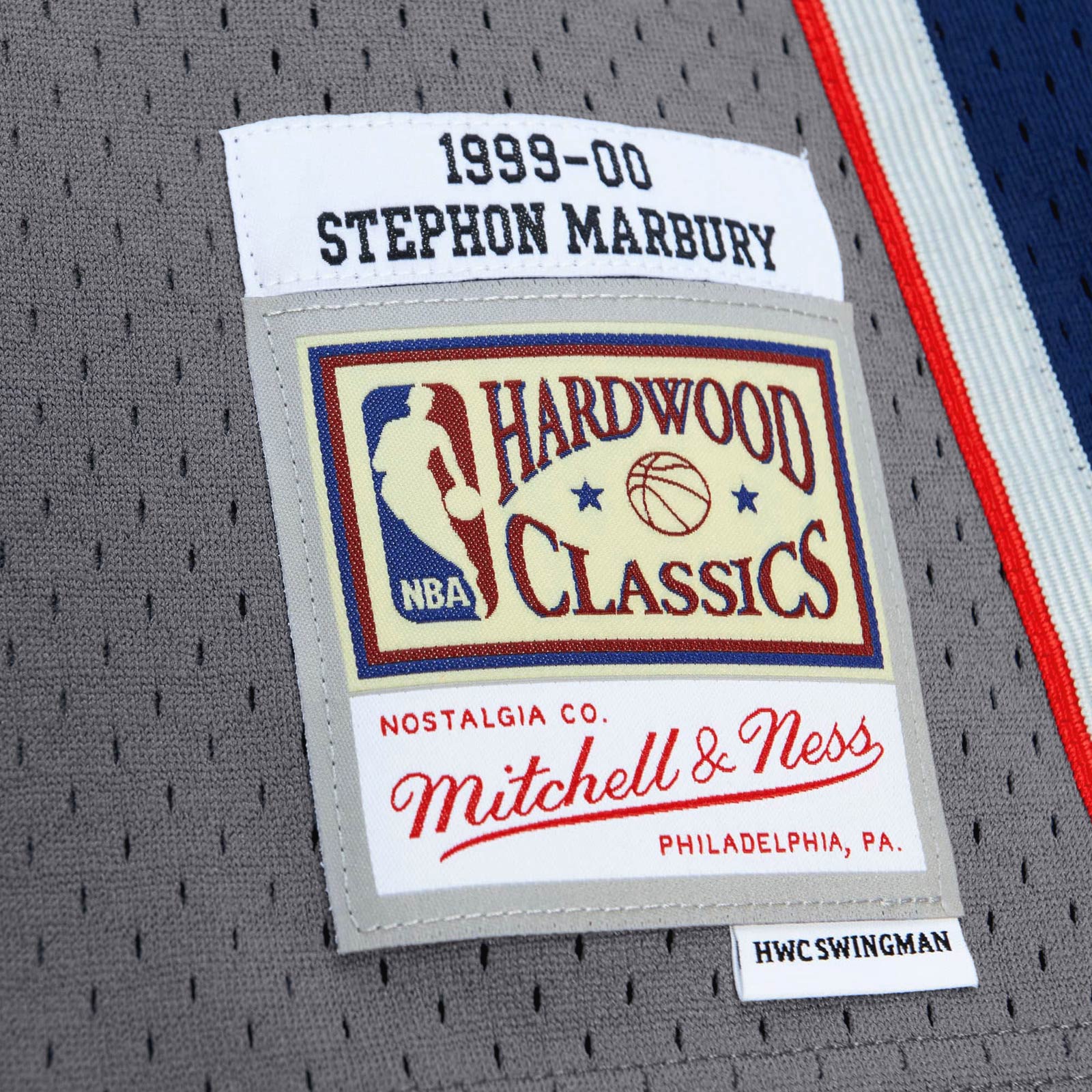 Stephon Marbury New Jersey Nets 99 00 HWC Swingman Jersey Grey