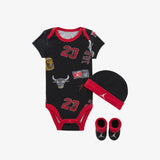 Jordan AOP Infant 3 Piece Set - Black