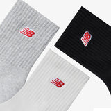 NB Patch Logo Ankle Socks (3 Pairs) - Multi