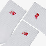 NB Patch Logo Ankle Socks (3 Pairs) - White