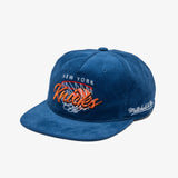 New York Knicks Nothing But Net Corduroy Deadstock Snapback - Blue