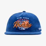 New York Knicks Nothing But Net Corduroy Deadstock Snapback - Blue