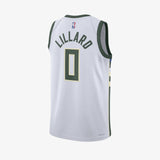 Damian Lillard Milwaukee Bucks Association Edition Swingman Jersey - White