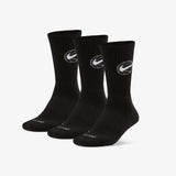Everyday Crew Dri-FIT Socks (3 Pair) - Black/White
