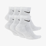 Everyday Cushioned Training Ankle Socks (6 Pairs) - White/Black