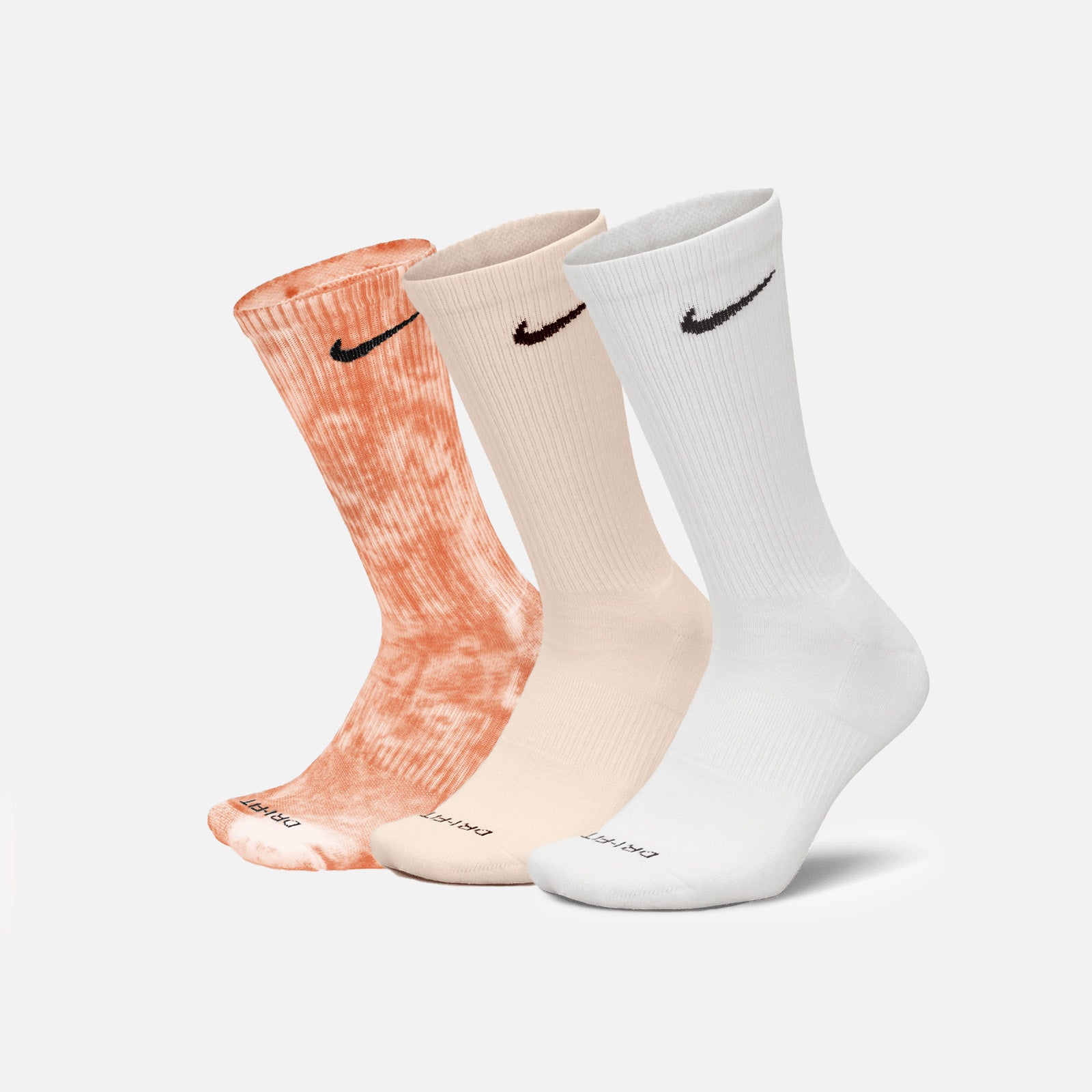 Nike Everyday Plus Cushioned Tie Dye Crew Socks (3 Pairs) - Multi -  Throwback