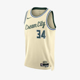 Giannis Antetokounmpo Milwaukee Bucks 2025/2026 City Edition Swingman Jersey - Cream