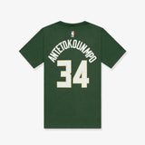 Giannis Antetokounmpo Milwaukee Bucks Name & Number NBA Youth T-Shirt - Green