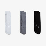 Jumpman Everyday Max Crew Socks (3 Pairs) - White/Black/Grey