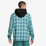 KD Hooded Basketball Flannel Jacket - Teal