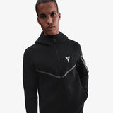 Kobe Tech Fleece Full-Zip Windrunner Jacket - Black/White