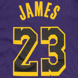 LeBron James Los Angeles Lakers Name & Number NBA Youth T-Shirt - Purple